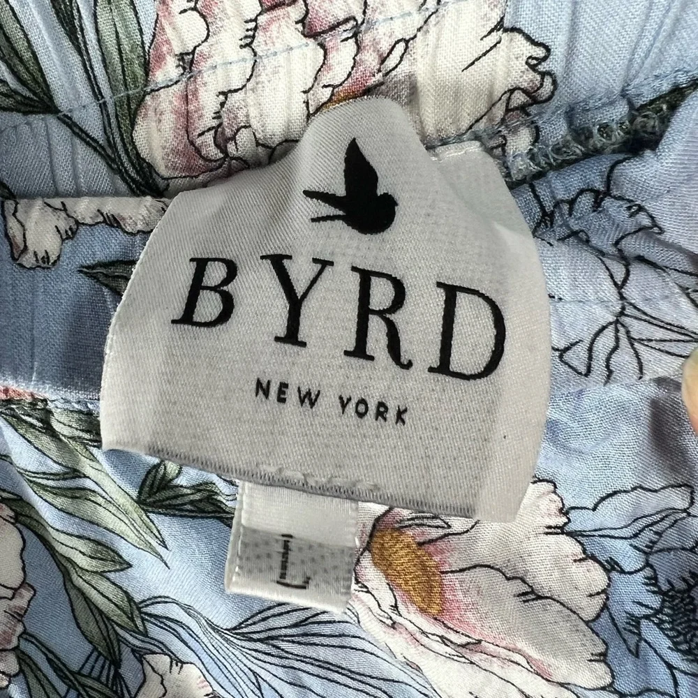 BYRD New York Midi Floral Bird Tiered Ruffle Skirt Large